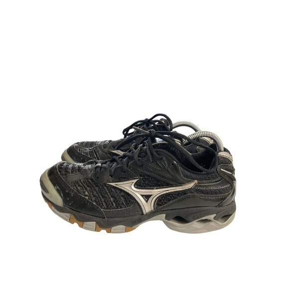 Mizuno Wave Lightning 6 Women's size 7.5 Black Silver Volleyball Shoes - Picture 3 of 8